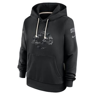 Nike Los Angeles Rams Salute to Service Sideline Nike Womens Dri-FIT NFL Pullover Hoodie in Black | 03C300AA5B-CYB