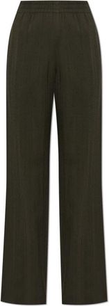 Golden Goose Wijde broek - Dames - Wijde Broeken - Grijs - M - Wol - Broeken