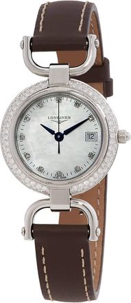 Longines Equestrian Quartz Diamond White Mother of Pearl Dial Ladies Watch L6.130.0.89.2