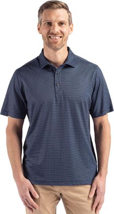Cutter & Buck Pike Eco Shadow Check Print Recycled Mens Polo