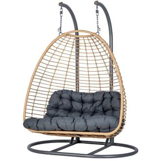 Hesperide Hesperide - Sill&oacute;n Huevo Colgante Ajar Pizarra - 2 Plazas - Hesp&eacute;ride