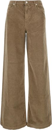Roy Rogers Marta Jeans - Dames - Wijde Broeken - Beige - W30 - Katoen - Broeken