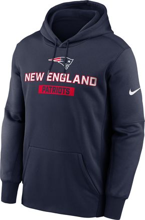 Nike Mens New England Patriots Toss Sweep Mens Nike Therma NFL Pullover Hoodie in Blue | NKAQ41S8K-WQA