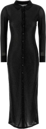 Alexander Wang Alexander Wang Embellished Viscose Shirt Dress