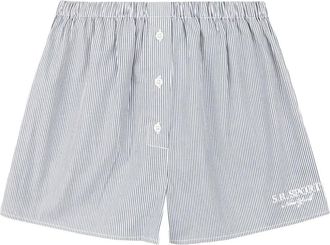 Sporty & Rich Shorts a righe - Verde