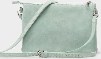 Simons Womens Minimalist suede crossbody bag Exclusive collection from Italy