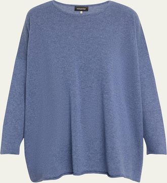 Eskandar A-Line Bateau Neck Sweater (Long Length)