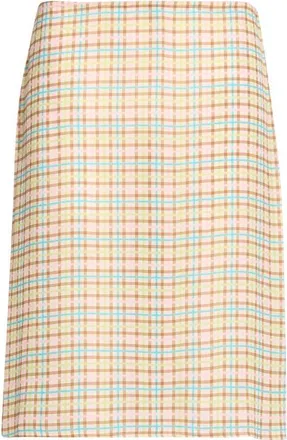 Siedres Colette Check Crepe Skirt in Pink Multi at Nordstrom, Size 36