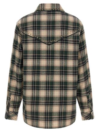 P.A.R.O.S.H. Studded Check Shirt - Green