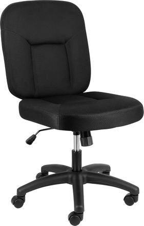 Elama Mid Back Adjustable Fabric Office Chair in Black