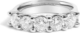 House of Brilliance 14K Gold 2.0 Cttw Round Diamond Five-Stone Band Ring