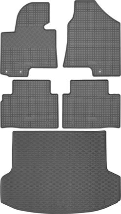OEM Juego De Alfombrillas De Goma Para Coche Y Alfombrilla Para Maletero Para Hyundai Ix35 Suv (2010-06.2015)