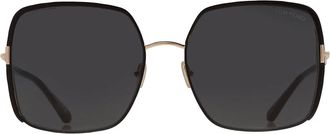 Tom Ford Raphaela Smoke Butterfly Ladies Sunglasses FT1006 02A 60