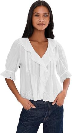 Madewell Kelly Top - Embroidery Womens Clothing White : XL (Womens 14-16), Cotton/Viscose