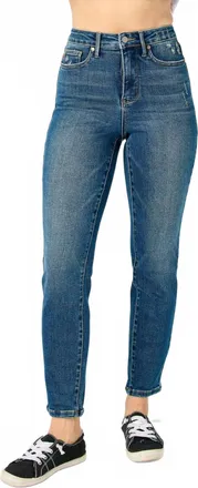 Judy Blue High Waist Tummy Control Slim Jeans In Dark Wash