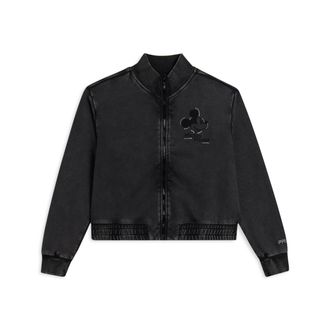 Freddy Felpa bomber cropped da donna con zip e dettagli Disney