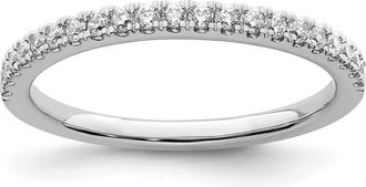 Diamond2Deal 14k Gold Lab Grown Diamond Wedding Band Ring 1/4Ct Clarity- VS Color- G-H
