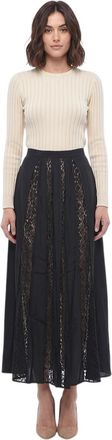 Stella McCartney Black Lace Calf Length Skirt