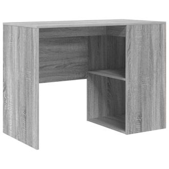 Berkfield Home Writing Desk Grey Sonoma Wood Standard Storage