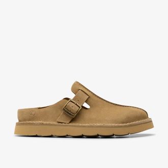 Clarks Solsbury Mule Su&egrave;de Schoenen, Beige