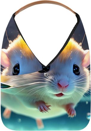 Generic Lovely Hamster Swims Underwater Reusable Lightweight Grocery Bags - Foldable Into Compact Pouch, Washable & Sturdy, Multipurpose for Shopping and Trav