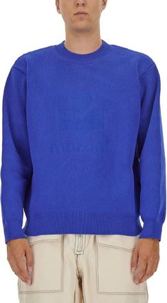 Isabel Marant Ayler Pullover - male - Isabel Marant - Round-neck Knitwear - Blue - XL - Knitwear