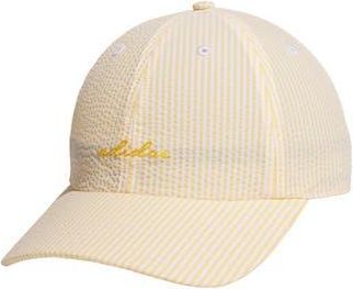 adidas Logo Seersucker Stripe Adjustable Baseball Cap in Ice Tangerine/Spark Orange at Nordstrom Rack