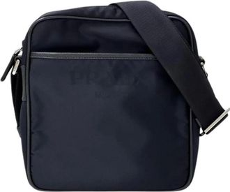 Prada Pre-owned Vintage Nylon Cross Body Bag - unisex - Vintage Schoudertas - Blauw - ONE Size - Nylon - Vintage
