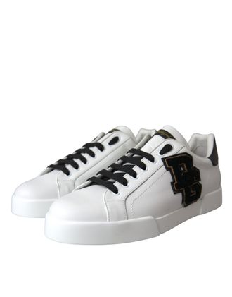 Dolce & Gabbana Mens Calf Leather Low-Top Sneaker White
