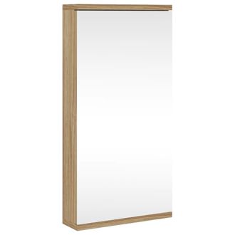 vidaXL Mueble De Ba&ntilde;o De Esquina Con Espejo Roble 30x24x60 Cm Vidaxl