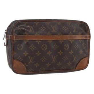 Louis Vuitton Pre-owned Vintage Canvas Clutch - Dames - Pre-owned - Bruin - Maat: ONE Size