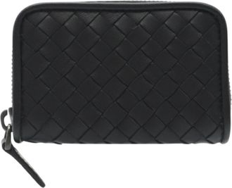 Bottega Veneta Intrecciato Black Intrecciato Coin Purse/Coin Case (Pre-Owned)