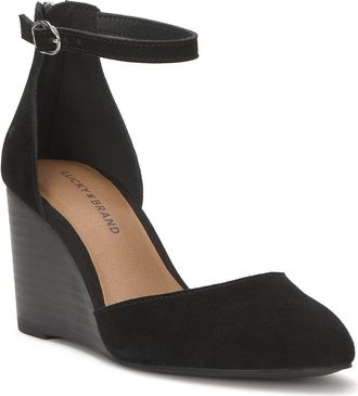 Lucky Brand Nitika Ankle Strap Pump in Black at Nordstrom, Size 8.5