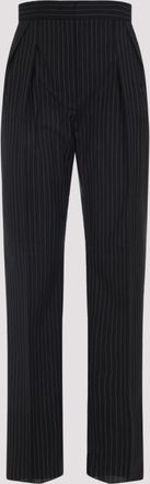 Max Mara Black Sesamo Wool Pants