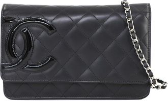 Chanel Black Leather Chain/Shoulder Wallet (Pre-Owned)