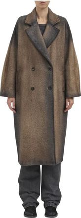 Avant Toi Cappotto Rever Doppio Petto - - Coats - Donna - Marrone - S