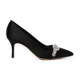 Manolo Blahnik Pumps, female, Black, Size: 8 US Asapump Satin Pump