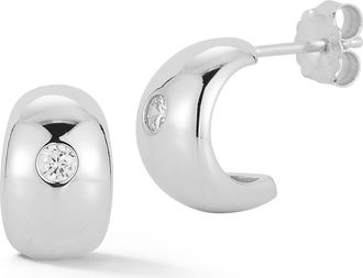 Glaze Jewelry Cubic Zirconia Small Hoop Earrings in Silver at Nordstrom Rack
