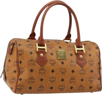 MCM Pre-owned Boston Bag - Dames - Vintage Handtas - Bruin - ONE Size - Leer - Vintage