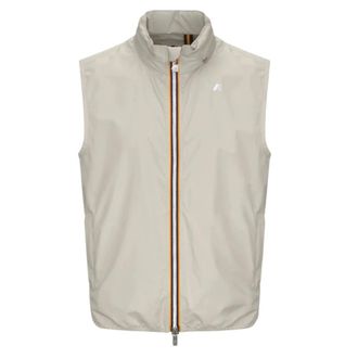 K-Way Stretch Dot Beige Vest - male - K-Way - Waistcoats - Beige - XL - Jackets