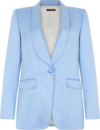 Tom Ford Notch Lapel Blazer - Dames - Blazers - Blauw - S - Katoen - Jassen