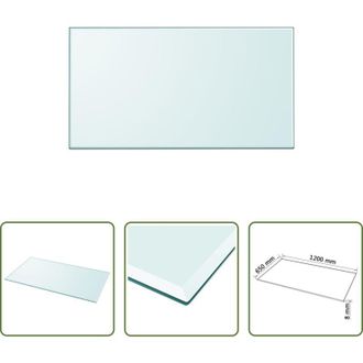 vidaXL Tavolo da pranzo - Piano Tavolo Vetro Temperato Rettangolare 1200x650 mm