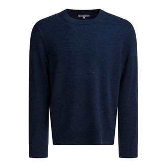 Alex Mill Round-neck Knitwear, male, Blue, M, Reverse Seam Crew