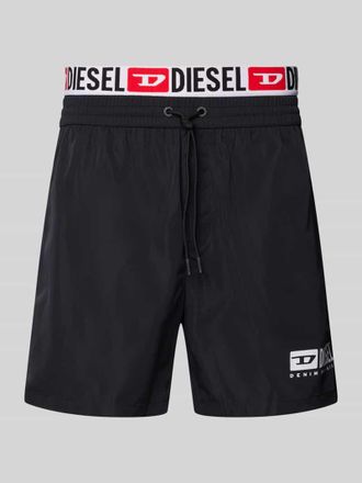 Diesel Badehose mit elastischem Bund Modell VISPER in Black, Gr&ouml;&szlig;e M