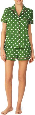 Kate Spade New York print short pajamas in Grn Dot at Nordstrom, Size X-Large