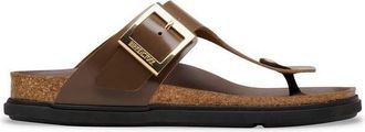 Birkenstock Gizeh db Hex Shine Carafe, Natural Leather