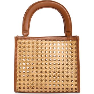 Reformation Emma Mini Top Handle Bag in Natural Rattan at Nordstrom