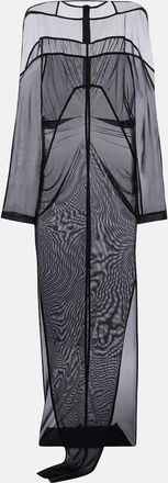 Rick Owens Collage tulle and chiffon gown