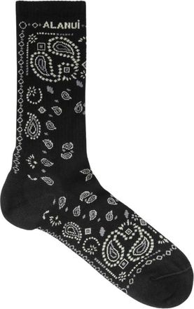 Alanui Bandana Sokken - unisex - Sokken - Zwart - ONE Size - Katoen - Ondergoed