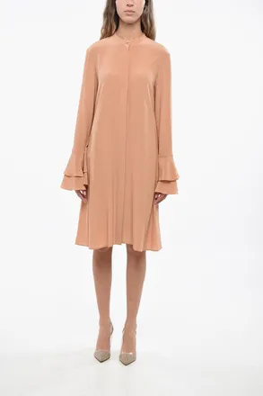 Chlo&eacute; Silk Chemisier with Poet Sleeves Chloe